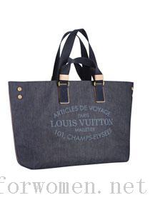 Authentic 2012 Louis Vuitton Monogram Denim Cabas GM bag M94148