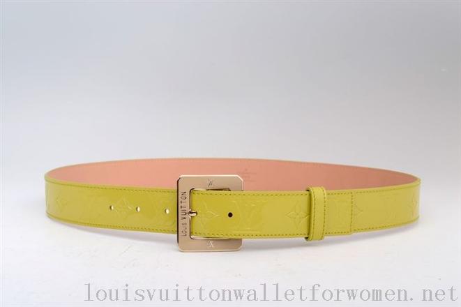 Authentic 2015 Louis Vuitton belts 0139 lemon yellow