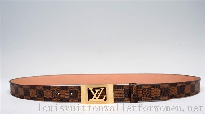 Authentic 2015 Louis Vuitton belts 0145 coffee