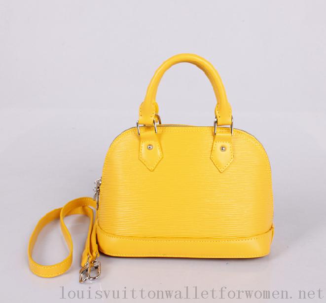 Authentic Louis Vitton Handbags yellow water ripples M40301
