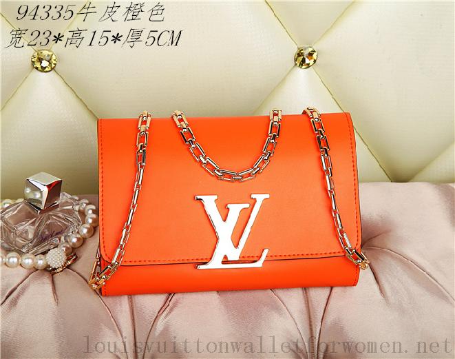 Authentic Louis Vuitton Chain Louise Shoulder Bag M94335 Orange