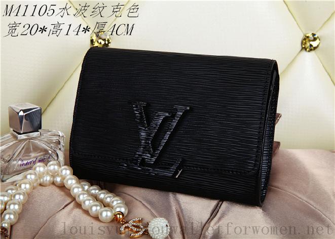 Authentic Louis Vuitton EPI Leather Louise PM M41105 Black