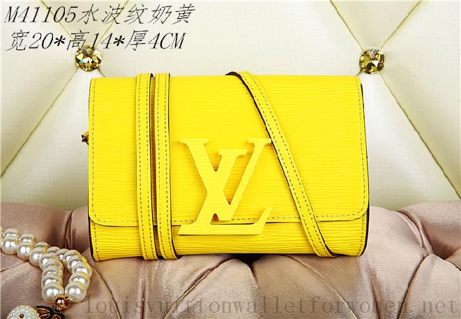 Authentic Louis Vuitton EPI Leather Louise PM M41105 Yellow