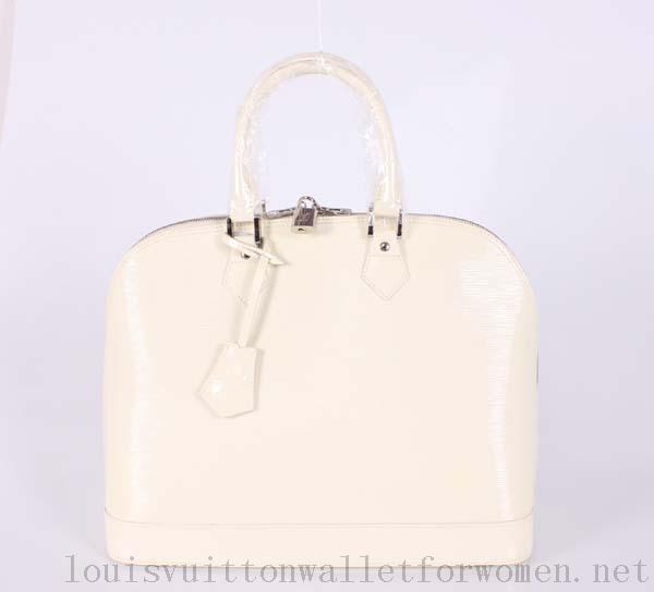 Authentic Louis Vuitton Epi Leather Alma MM M59316 Off-white