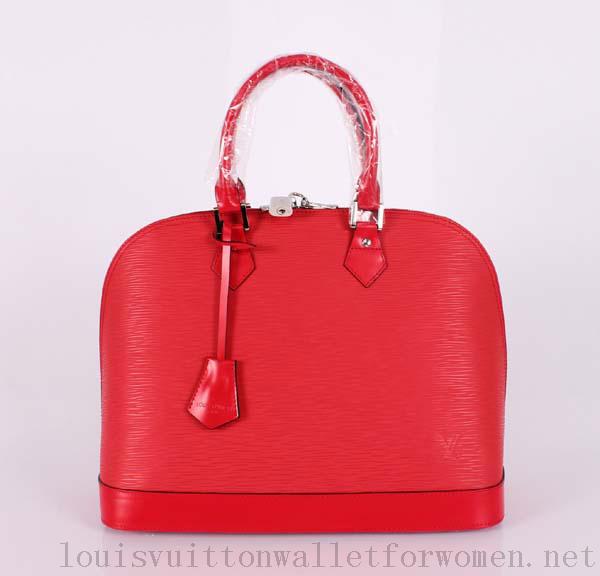 Authentic Louis Vuitton Epi Leather Alma MM M59316 Scarlet