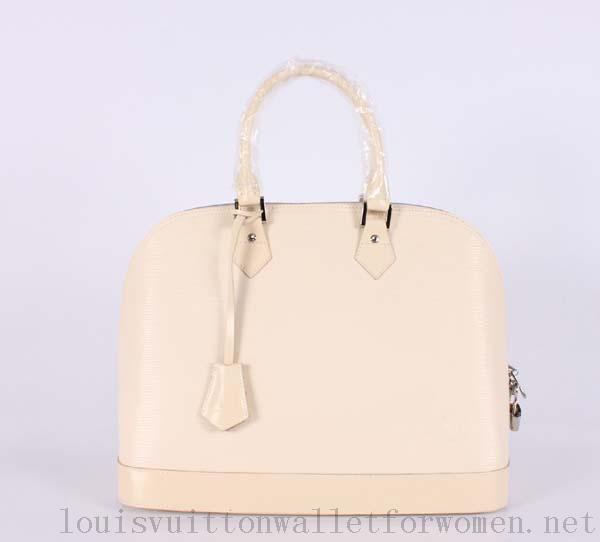 Authentic Louis Vuitton Epi Leather Alma MM M59316 White