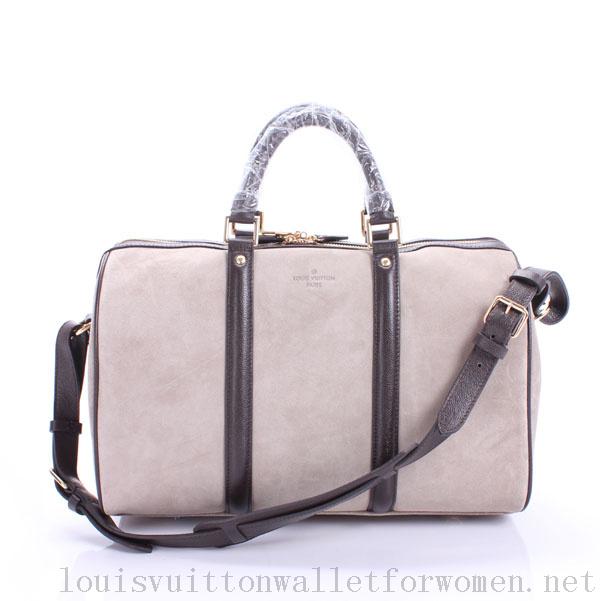 Authentic Louis Vuitton Handbag Suede Asphalt M95859 Off-white matte