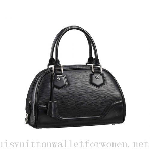 Authentic Louis Vuitton Handbags Black Bowling Montaigne PM M59322