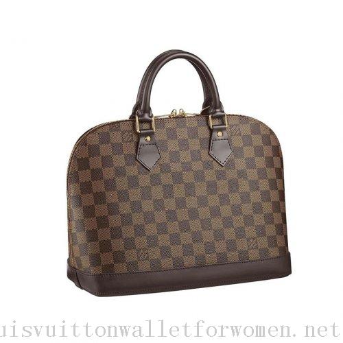 Authentic Louis Vuitton Handbags Brown Alma N51131