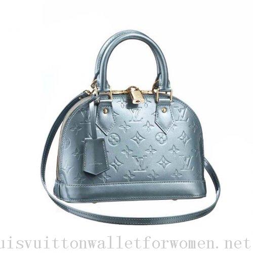 Authentic Louis Vuitton Handbags Light-Blue Alma BB M91557