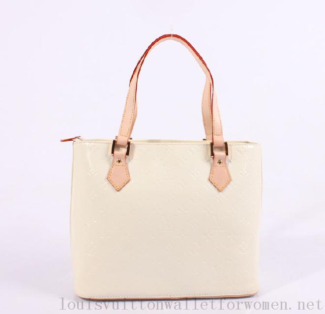 Authentic Louis Vuitton Handbags Monogram Vernis Houston M91122 Off-white