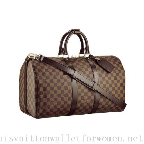 Authentic Louis Vuitton Luggage Brown Keepall 45 N41428