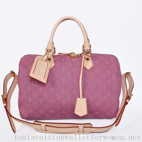Authentic Louis Vuitton Tivoli PM Handbags Denim M40143 Rose