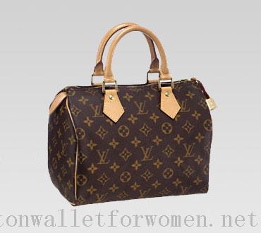 Authentic Louis Vuitton handbag monogram canvas speedy 25 m41528