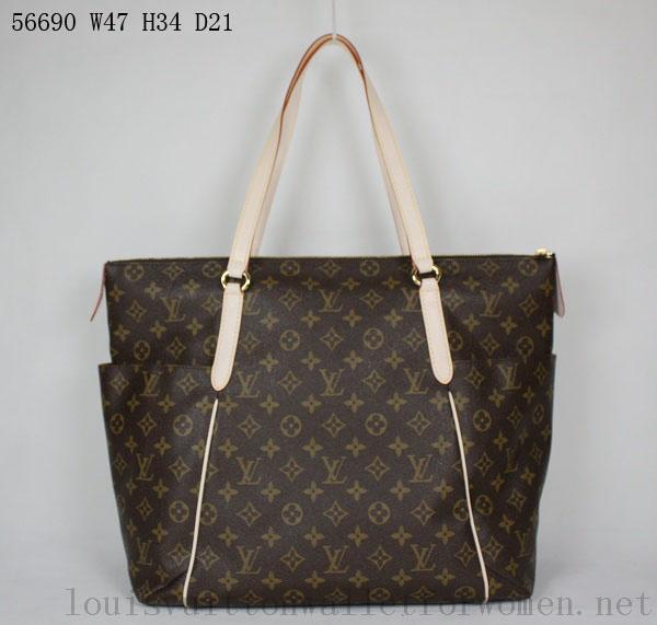 Authentic Louis Vuitton handbag monogram canvas totally gm m56690