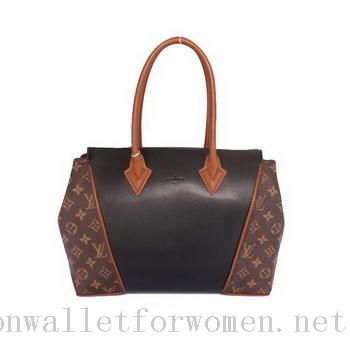 Authentic Replica Louis Vuitton Monogram Canvas & Leather W bag PM M40941-1 Black
