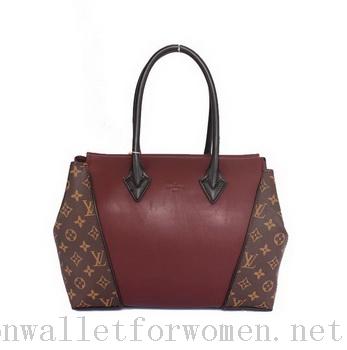 Authentic Replica Louis Vuitton Monogram Canvas & Leather W bag PM M40941-1 Burgundy