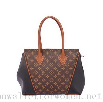 Authentic Replica Louis Vuitton Monogram Canvas & Leather W bag PM M40941-2 Black