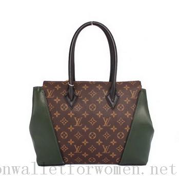 Authentic Replica Louis Vuitton Monogram Canvas & Leather W bag PM M40941-2 Green