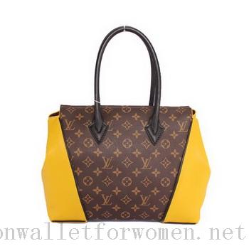 Authentic Replica Louis Vuitton Monogram Canvas & Leather W bag PM M40941-2 Lemon