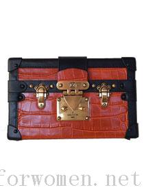 Cheap Sale 2015 louis vuitton petite malle bag crocodile leather M50013 orange