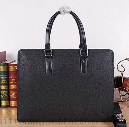 Cheap Sale Louis Vuitton Taiga Leather Briefcase M80118 Black