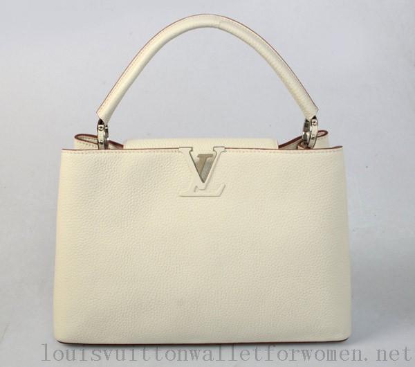 Cheap Sale Replica Louis Vuitton Capucines MM Bag Original Calfskin Leather M48865 Beige