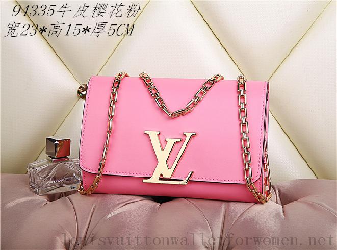 Fashion Louis Vuitton Chain Louise Shoulder Bag M94335 Pink