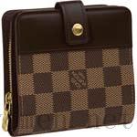 Fashion Louis Vuitton Damier Ebene Canvas Zipped Compact Wallet N61668