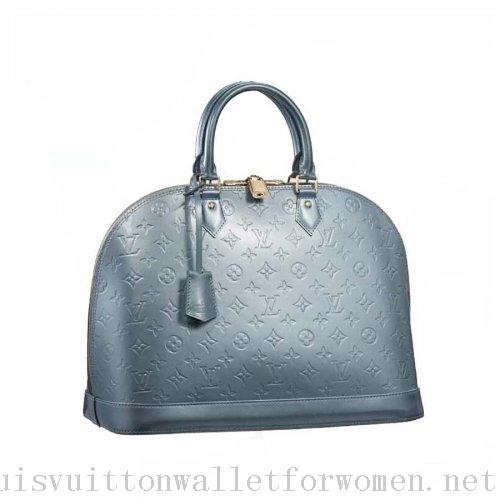 Fashion Louis Vuitton Handbags Blue Alma MM M91558