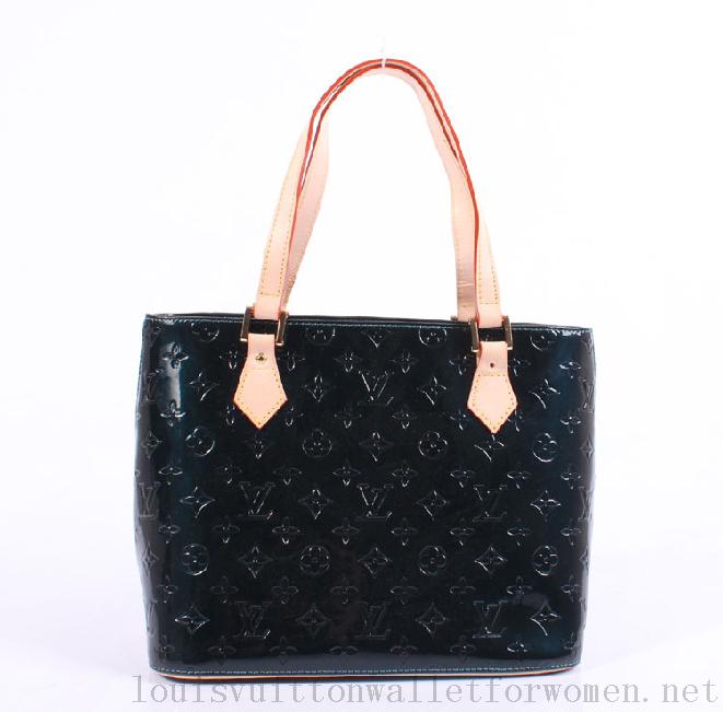 Fashion Louis Vuitton Handbags Monogram Vernis Houston M91122 Blue