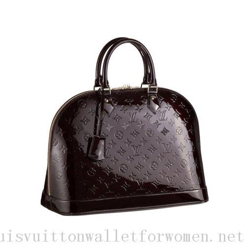 Fashion Louis Vuitton Handbags Purple Alma MM M93595
